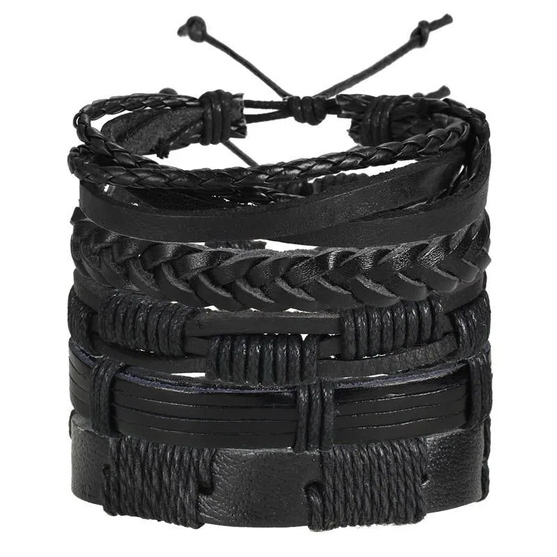 Multilayer Leather Braided Handmade Wrap Bracelets