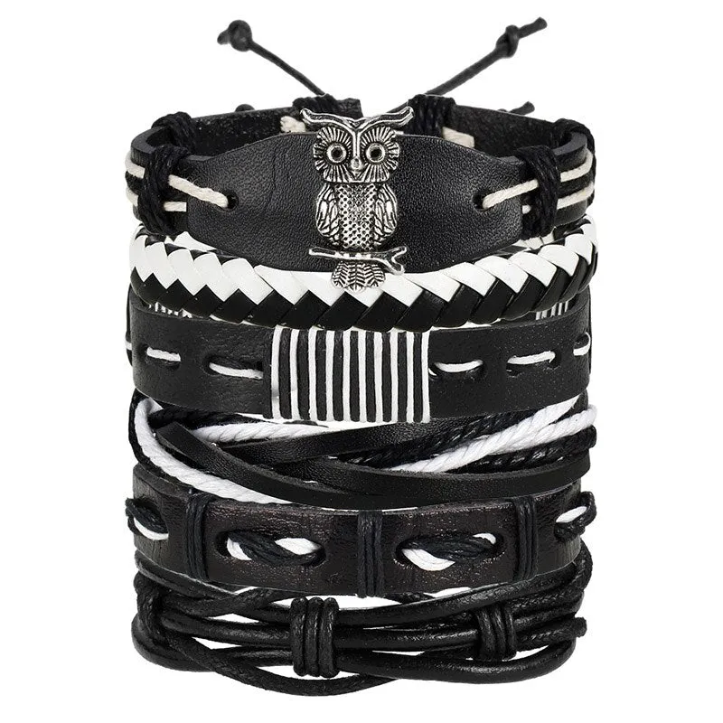 Multilayer Leather Braided Handmade Wrap Bracelets