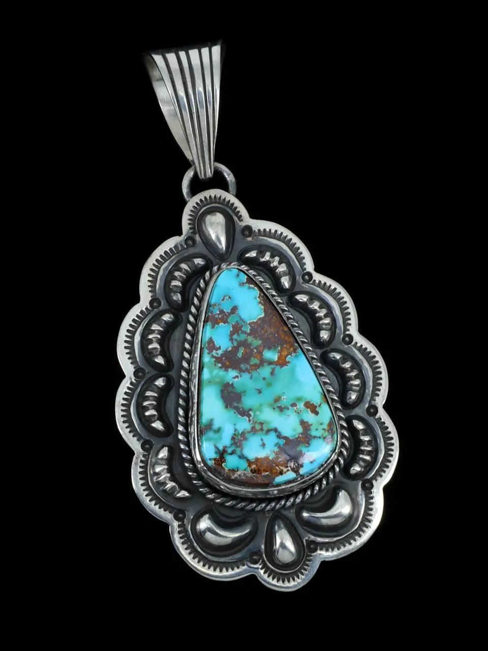 Native American Indian Natural Royston Turquoise Pendant