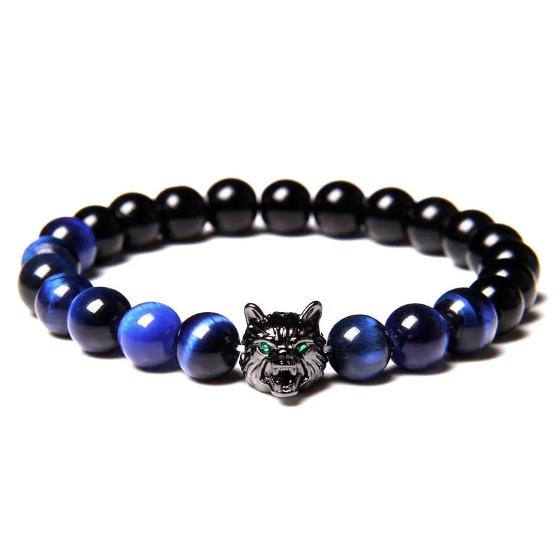 Natural Lava & Stone Beads Bracelet - Healing Balance for Chakras