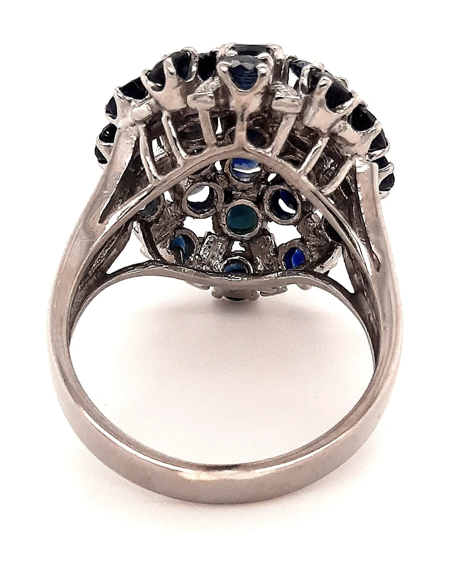 Natural Sapphire & Sterling Silver Dress Ring