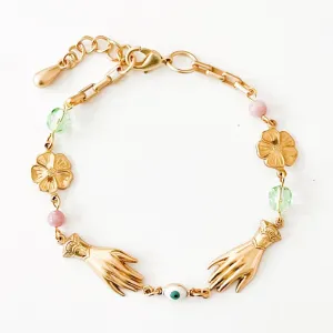 Nest Pretty Things | Adjustable Pastel and Flower Charm Bracelet for Spring