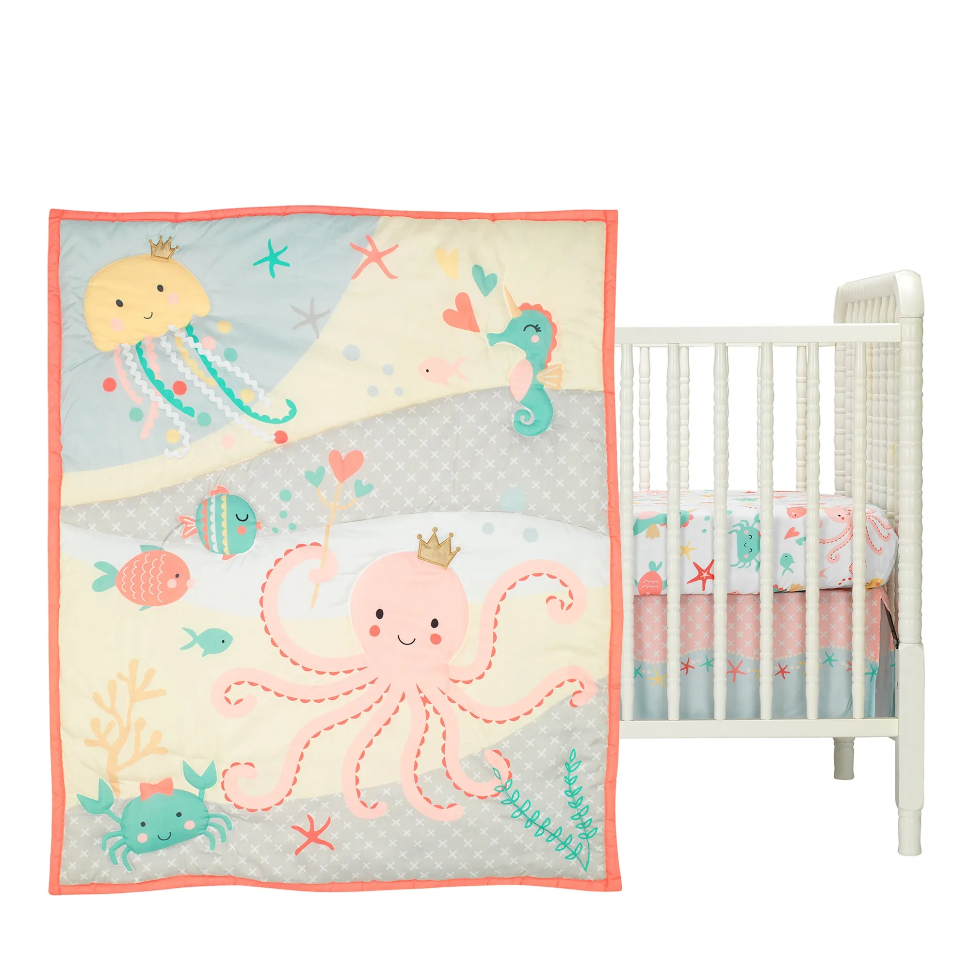 Ocean Mist 3-Piece Crib Bedding Set