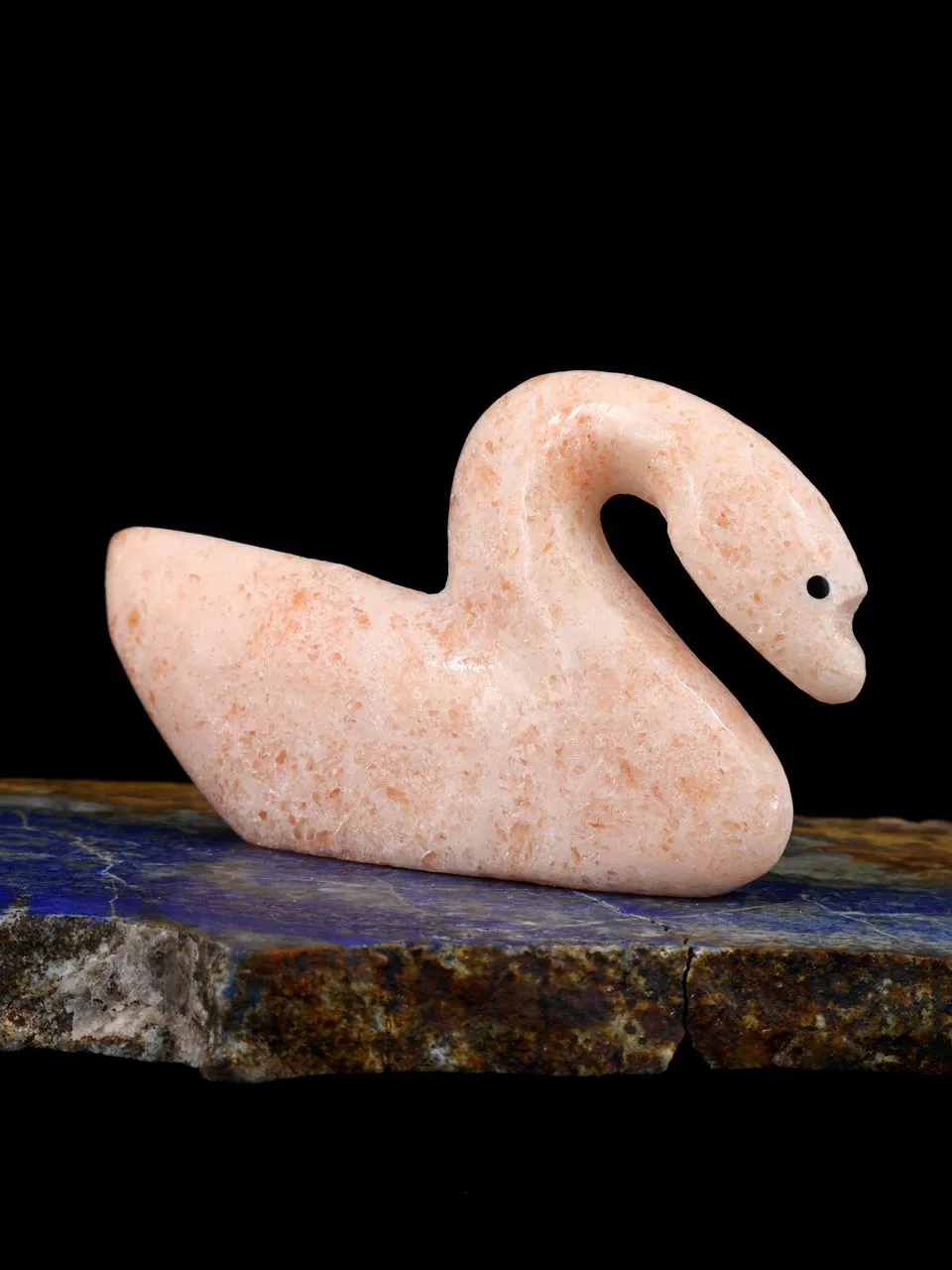 Orange Alabaster Swan Zuni Fetish