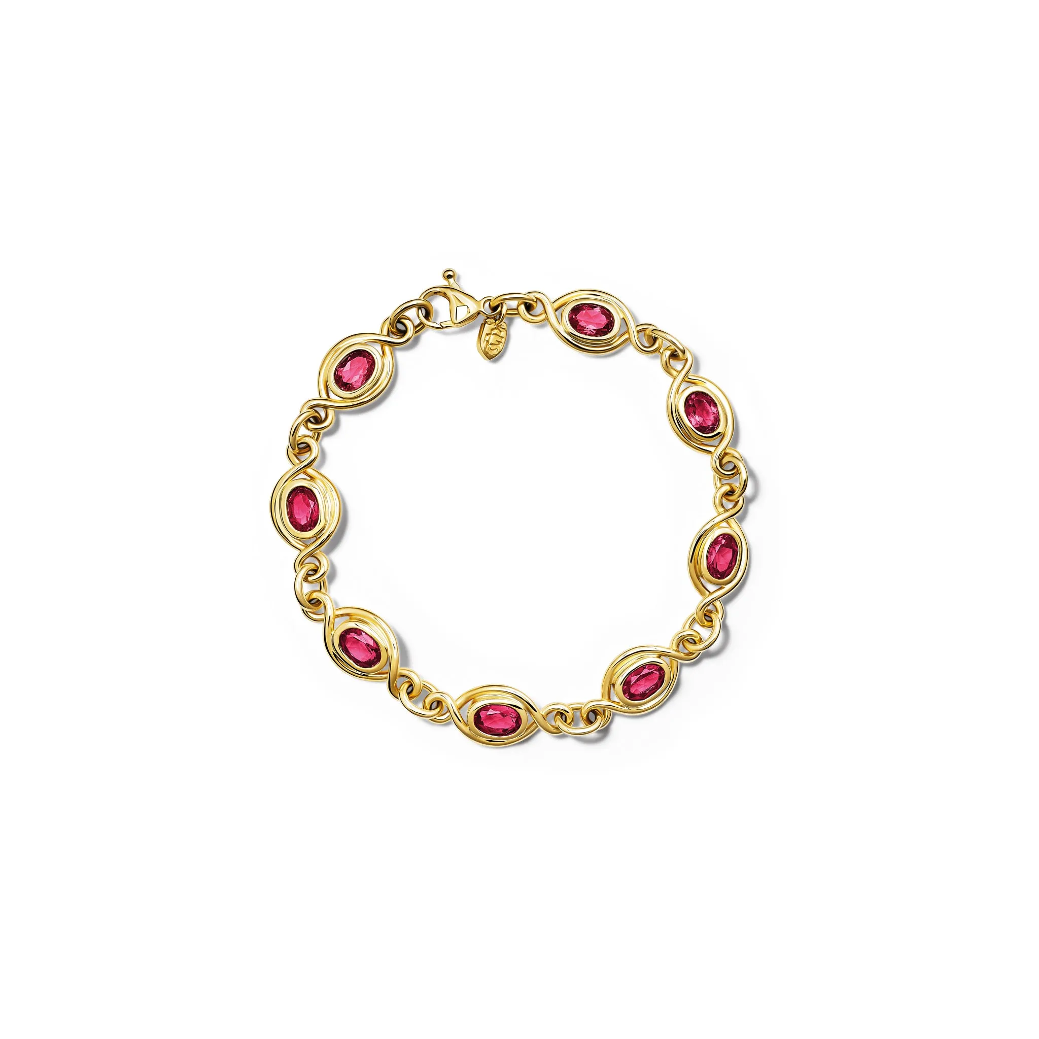 Orpheus Bracelet Yellow Gold - Garnet