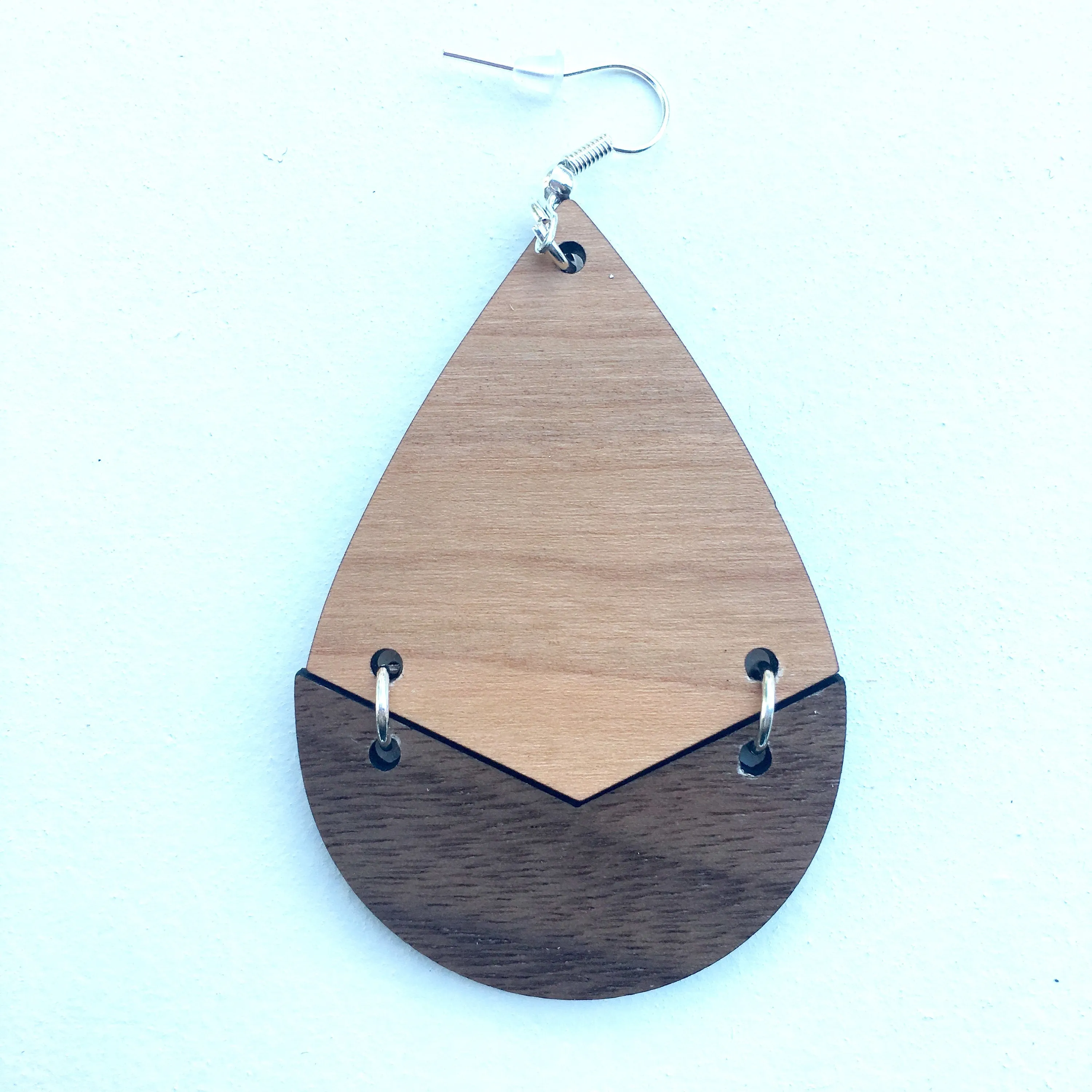 Oversize Teardrop Earrings Dangle Wooden Earrings Free Shipping Birthday Gift for Sister Trendy Earrings