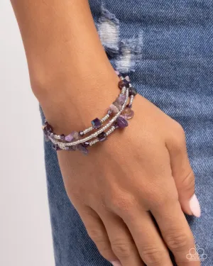 Paparazzi Bracelet ~ Seed Bead Scene - Purple