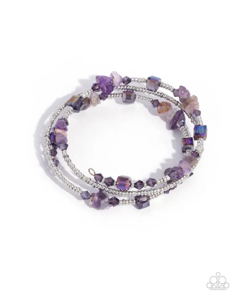 Paparazzi Bracelet ~ Seed Bead Scene - Purple