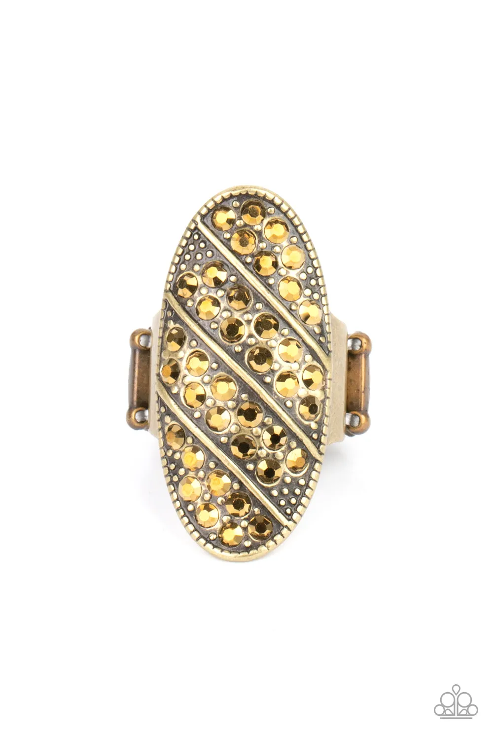 Paparazzi Galactic Glitz Ring Brass