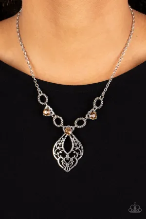 Paparazzi Necklace ~ Contemporary Connections - Brown