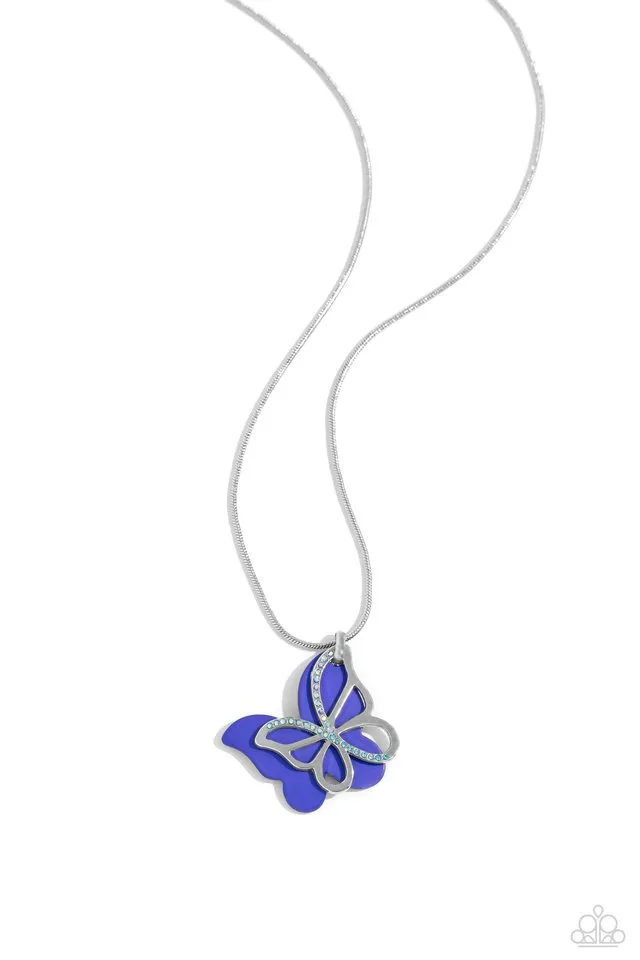 Paparazzi Necklace ~ Detailed Dance - Blue