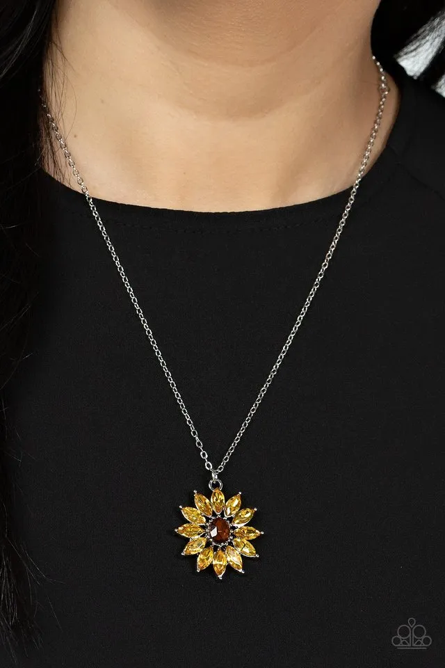 Paparazzi Necklace ~ Formal Florals - Yellow