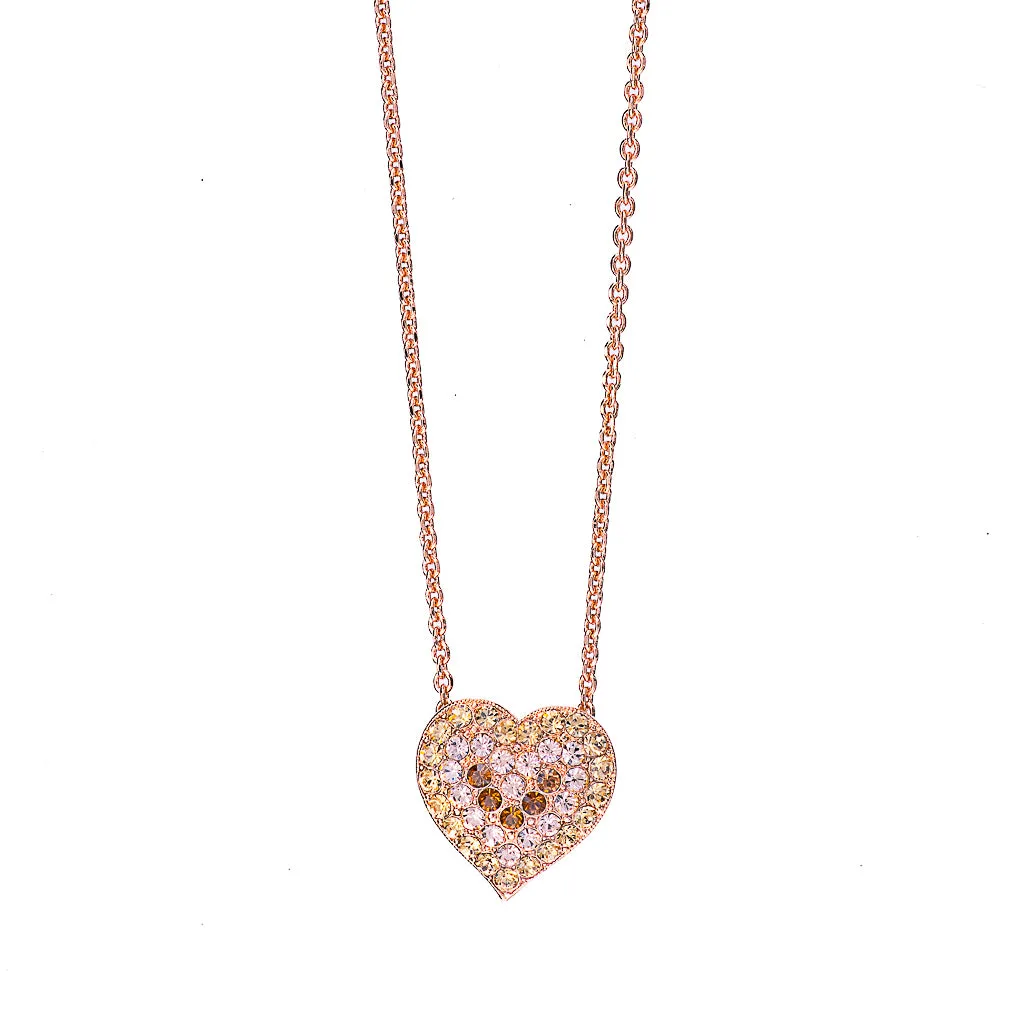 Pavé Heart Pendant in "Chai" *Preorder*