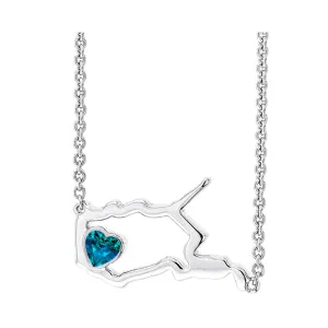 Silver Blue Topaz 1/7Ctw Pendant