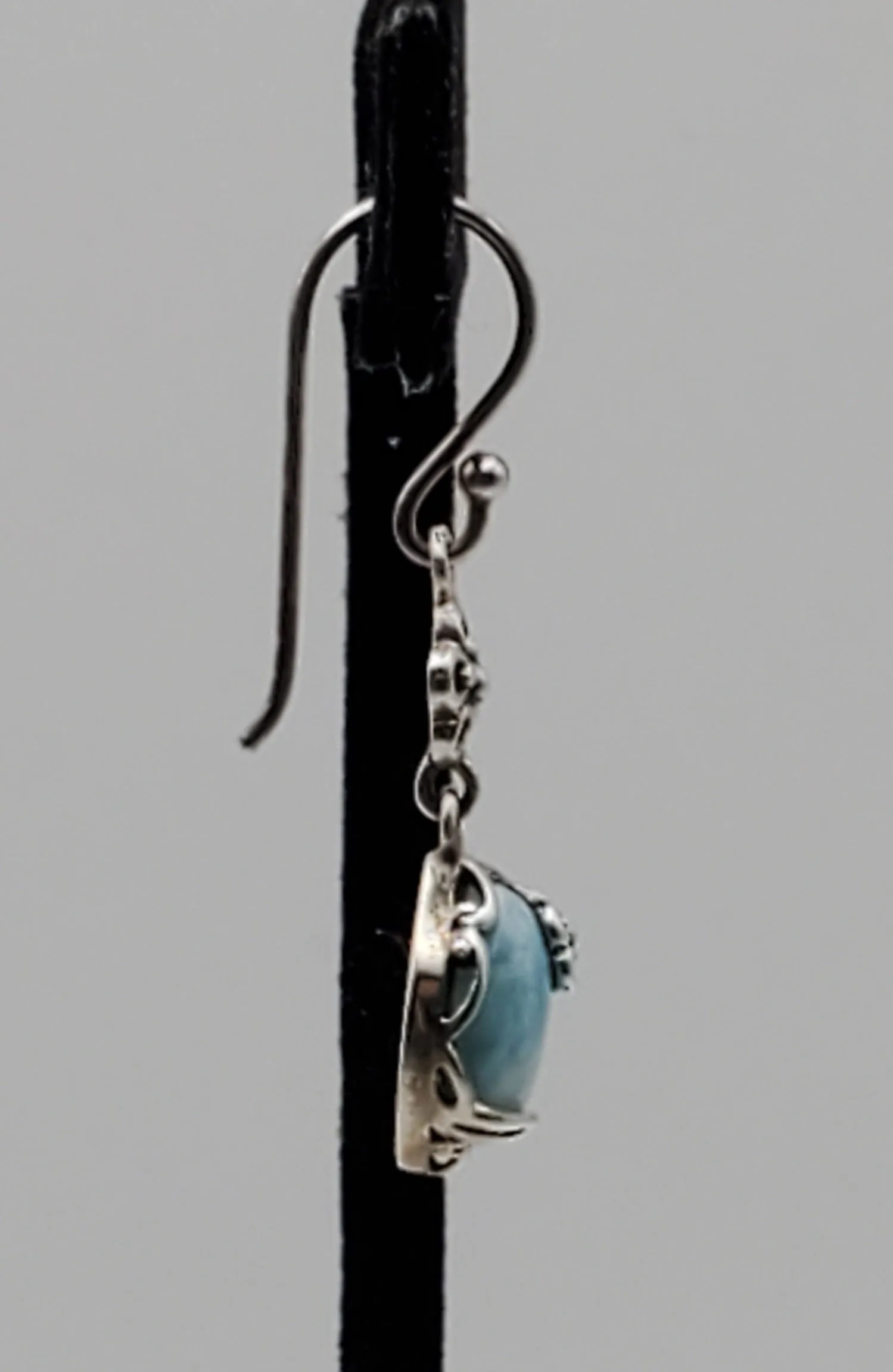 SINGLE UNMATCHED Larimar Sterling Silver Dangle Earring