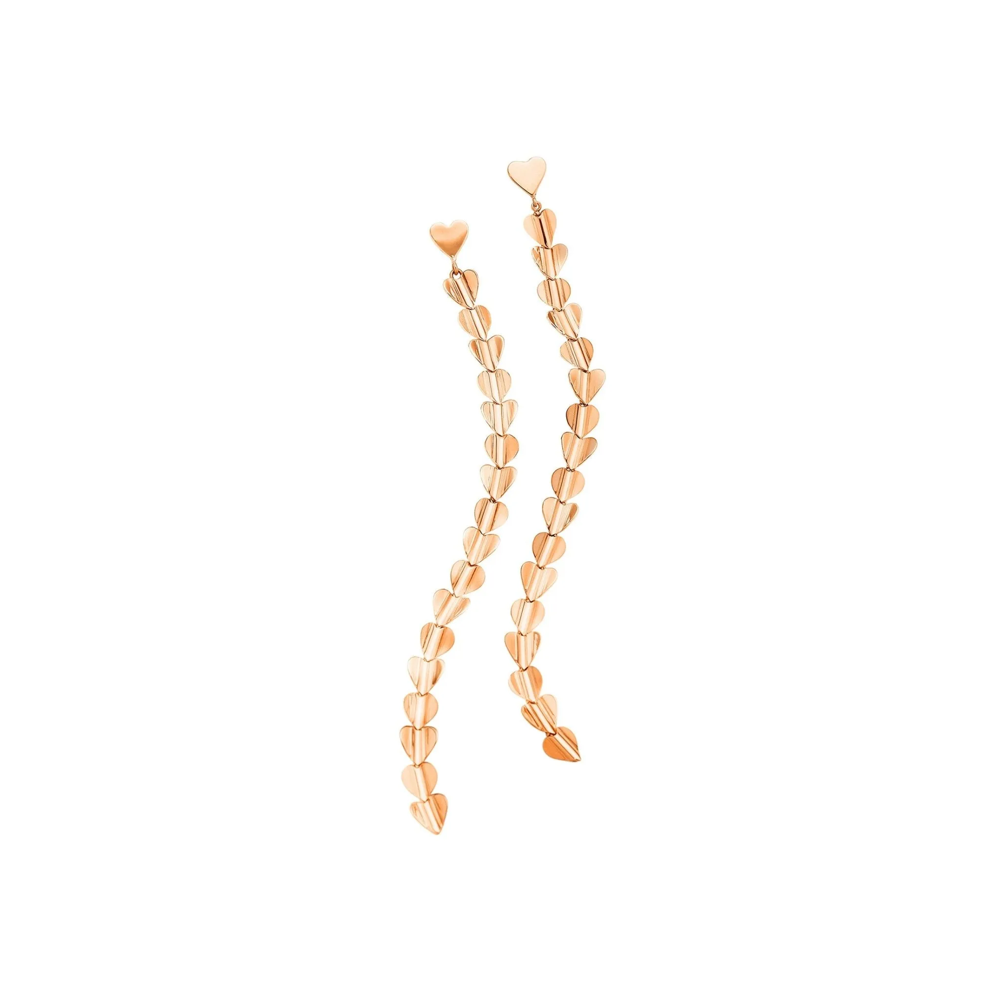 Small Rose Gold Wings of Love Drop Earrings