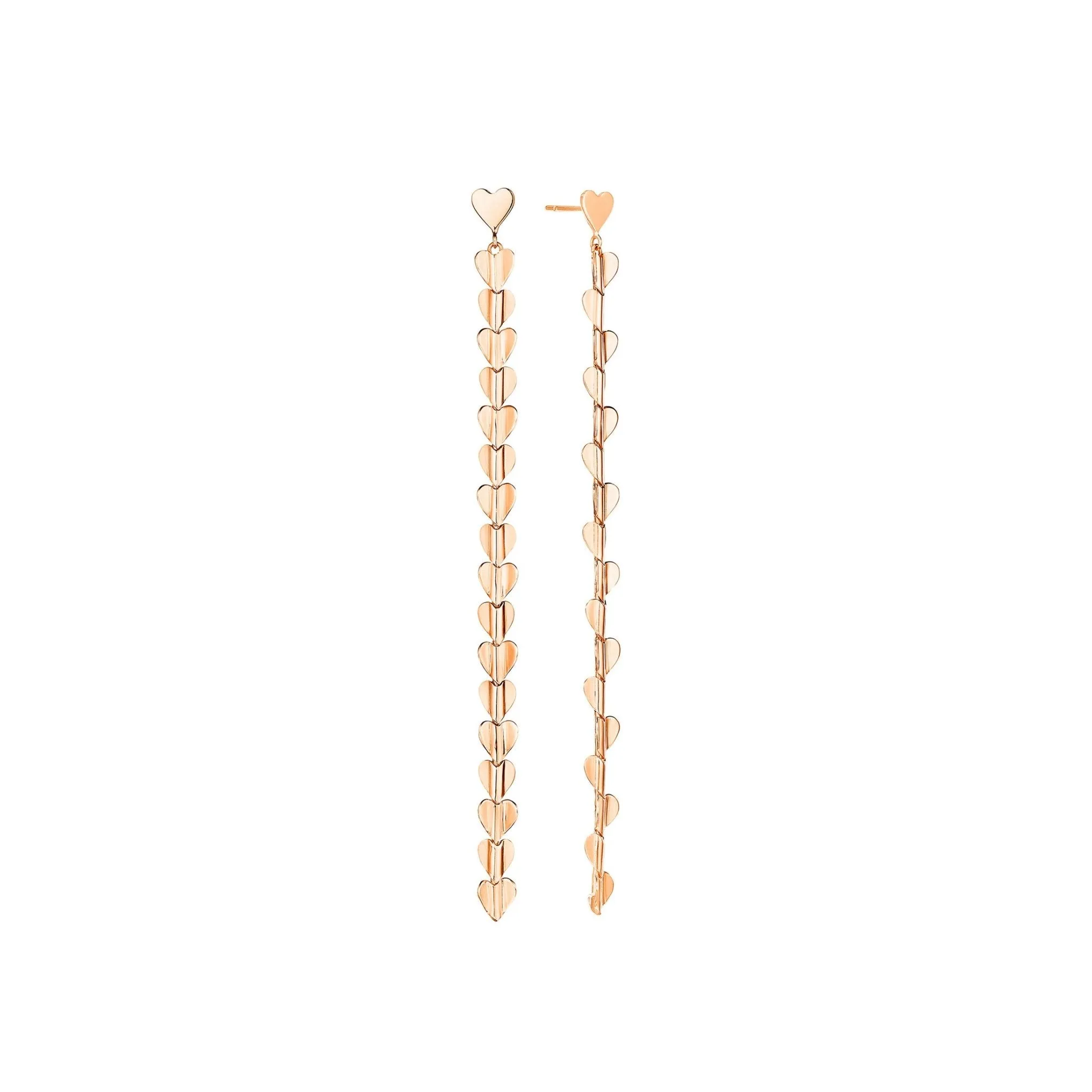 Small Rose Gold Wings of Love Drop Earrings