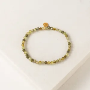 Sorrento Gemstone Stretch Bracelet Green Garnet