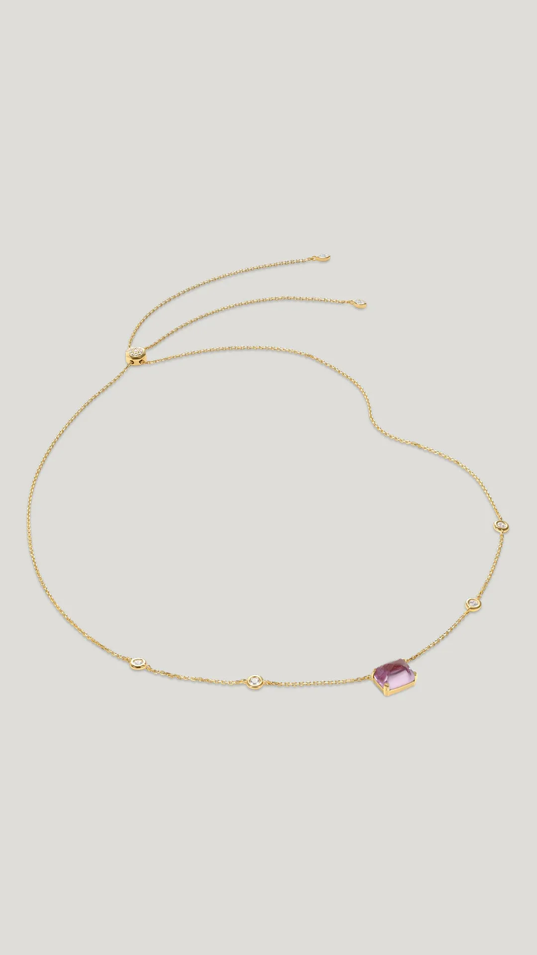 Sugarloaf Necklace Padparadscha Gold Vermeil