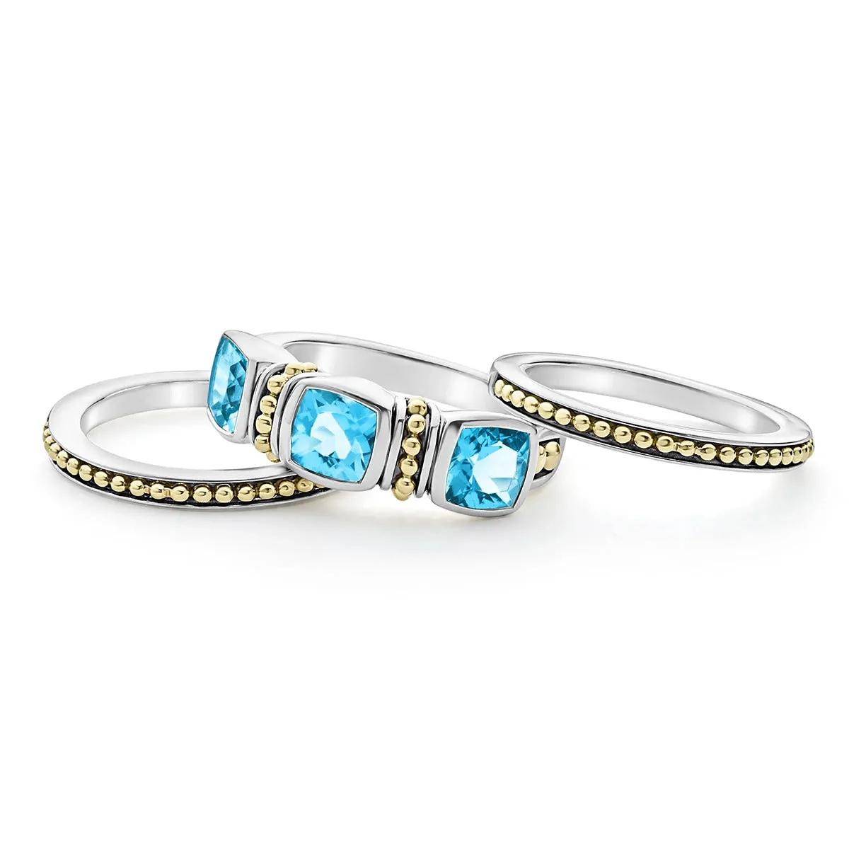 Swiss Blue Topaz Stacking Rings