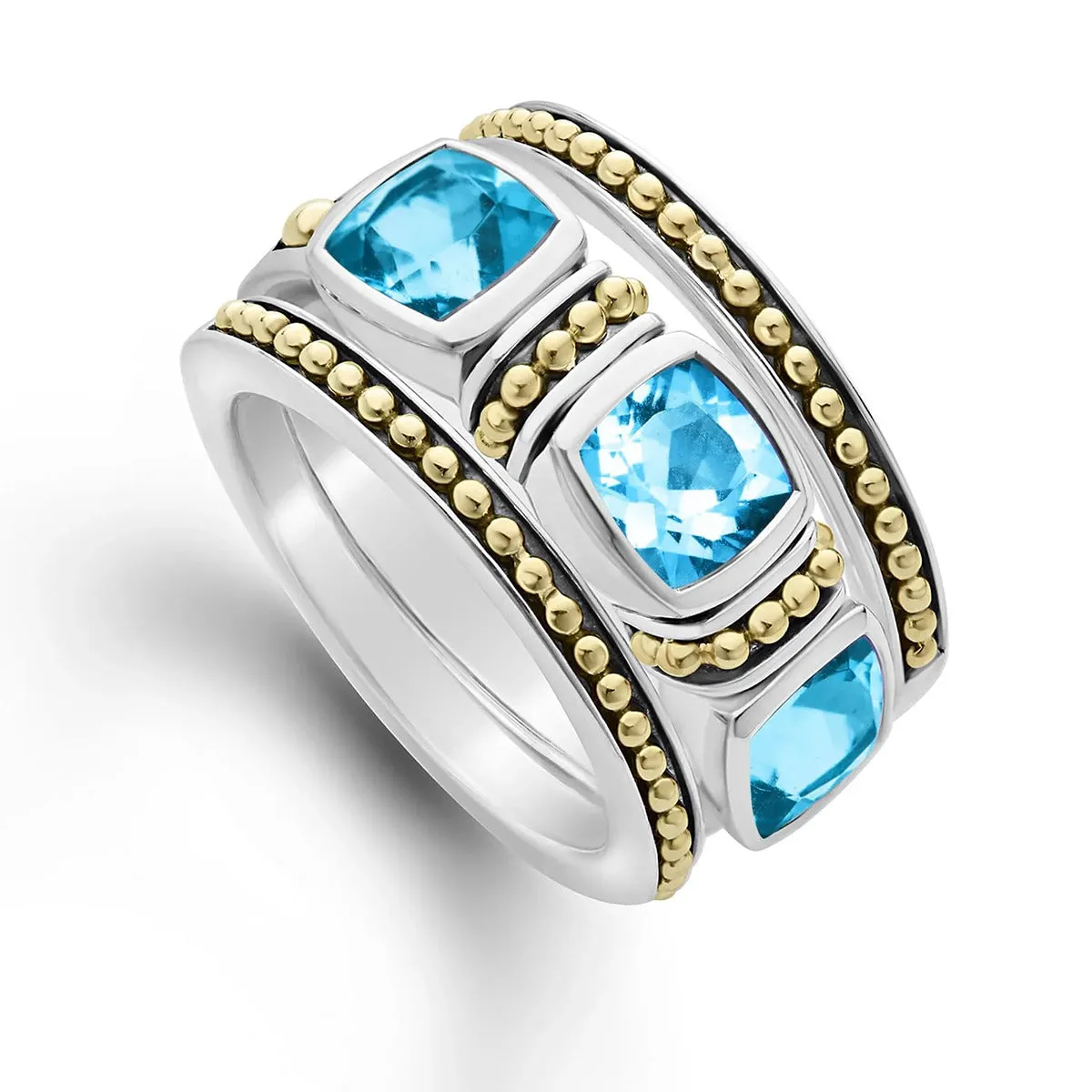 Swiss Blue Topaz Stacking Rings