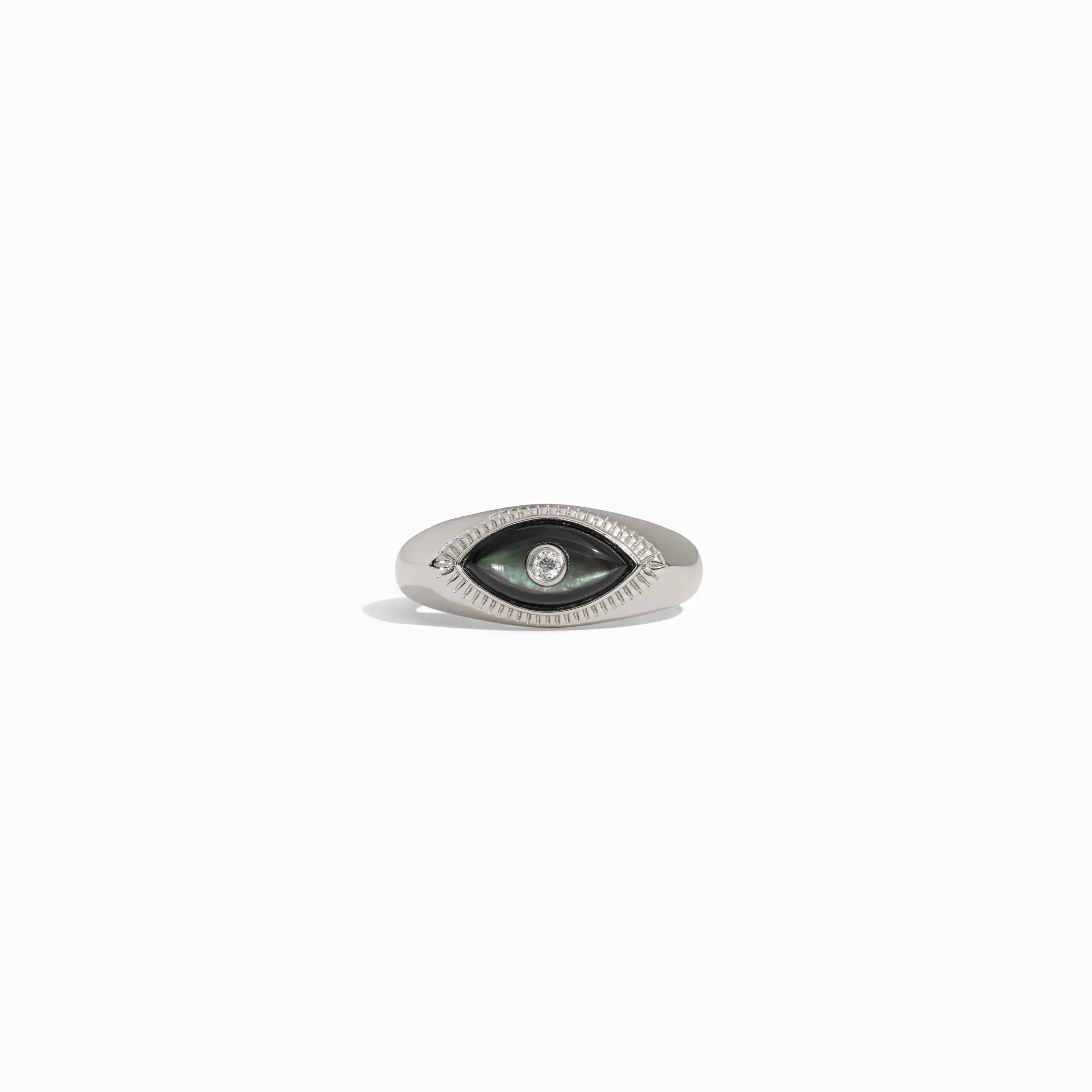 Third Eye Black Mother of Pearl Ring