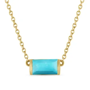 Turquoise Bonbon Necklace, east-west