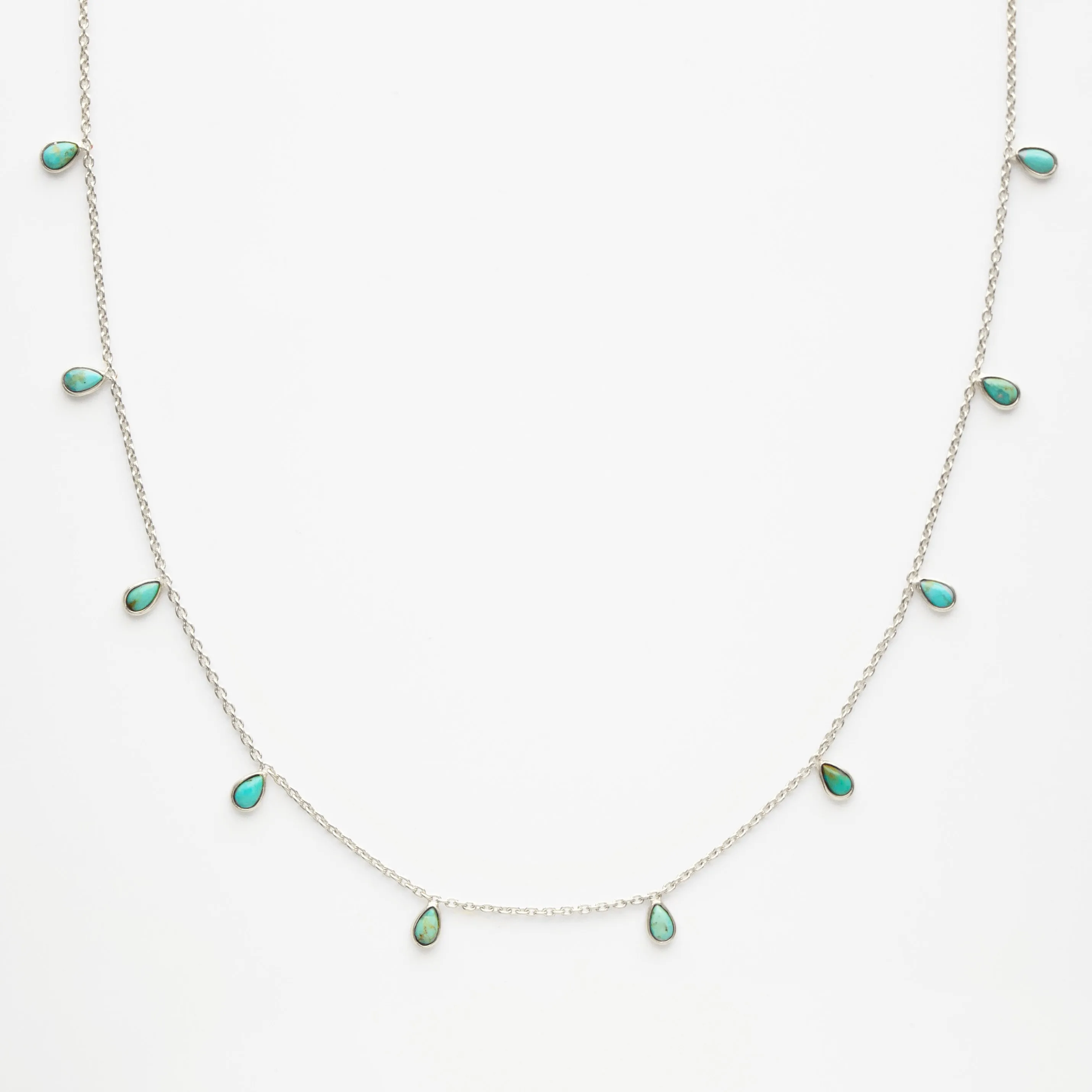 Turquoise Dainty Droplet Necklace