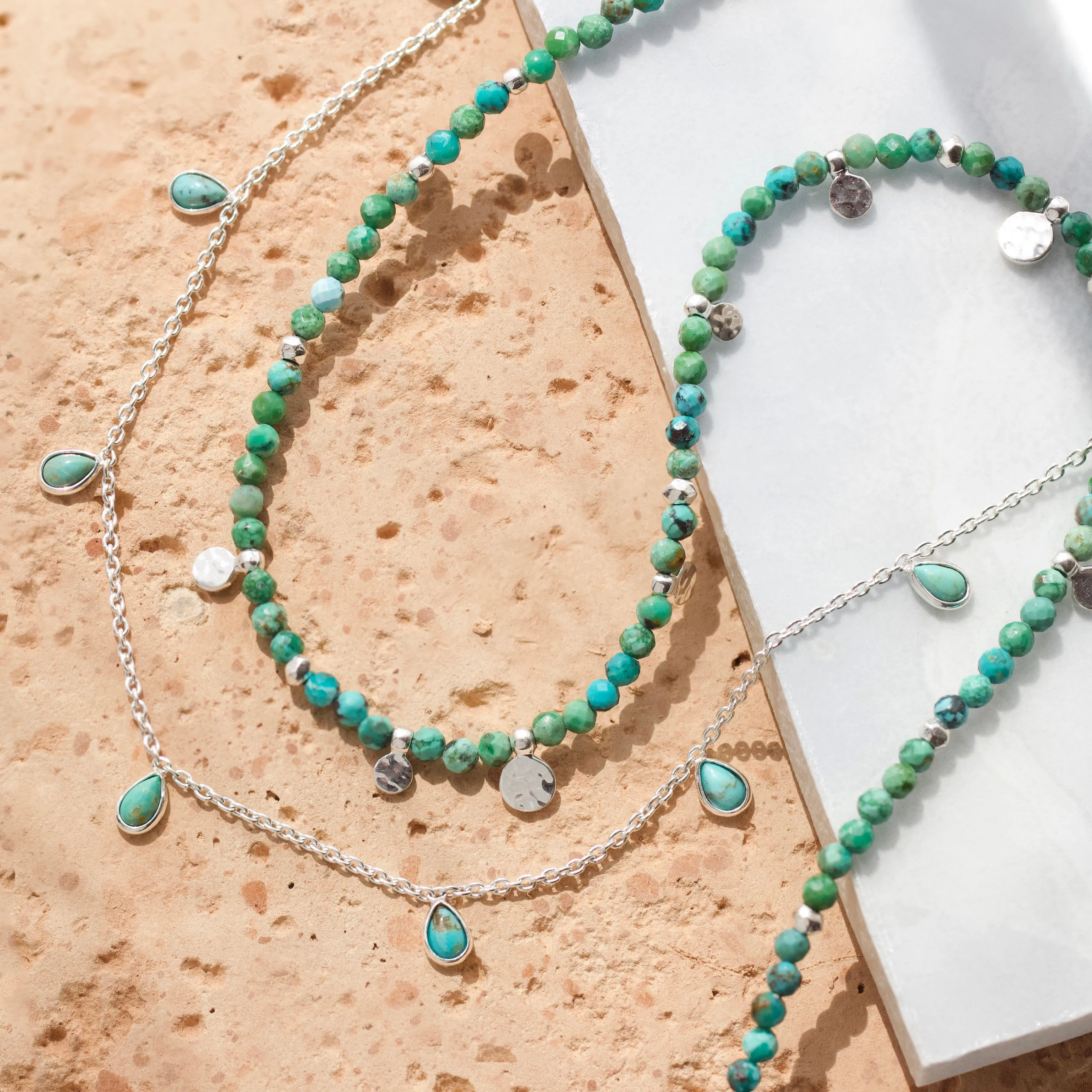 Turquoise Dainty Droplet Necklace