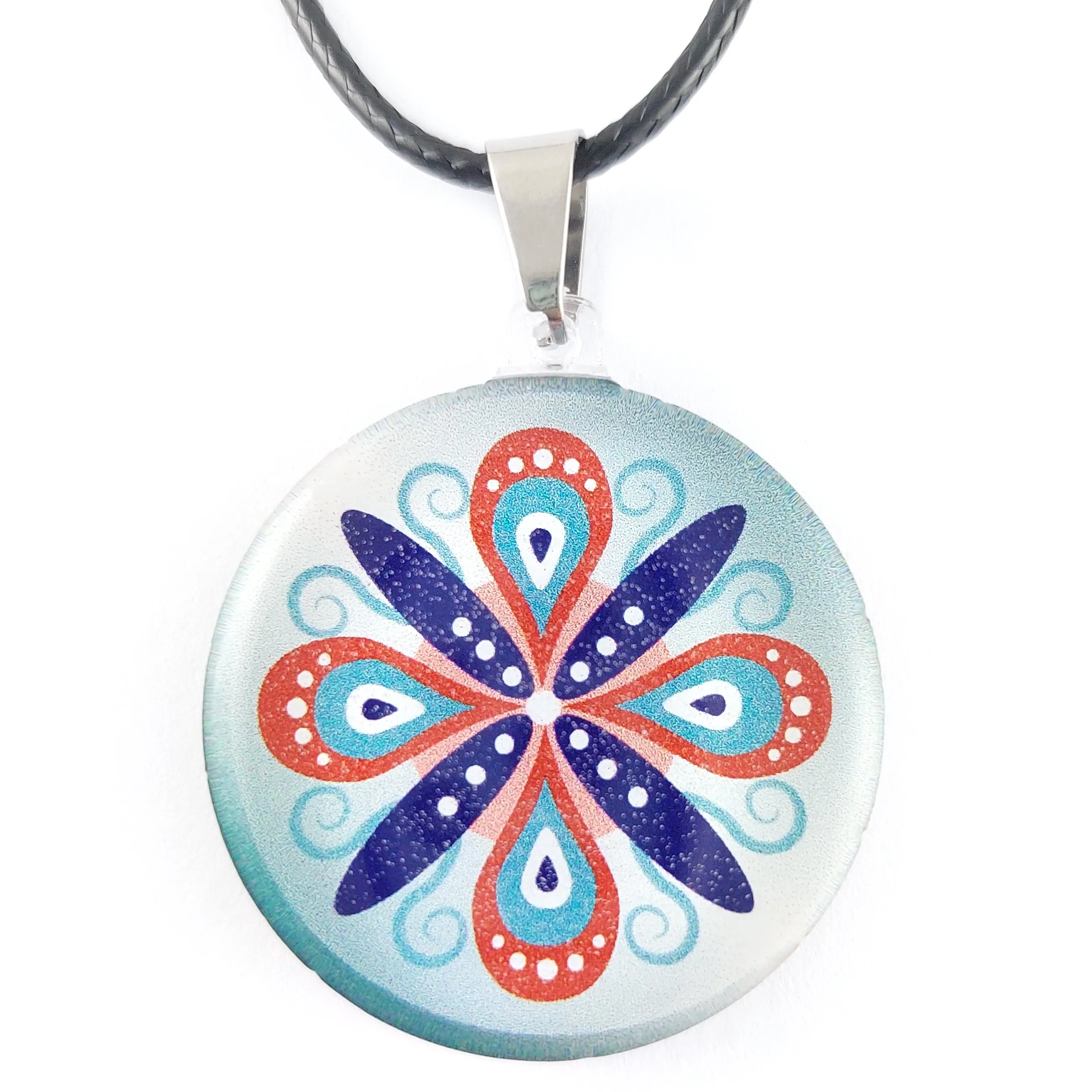 Turquoise Round Ornament Pendant