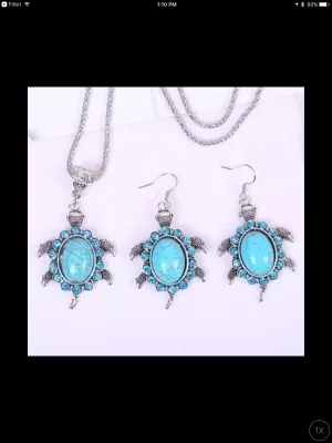 Turquoise turtle set