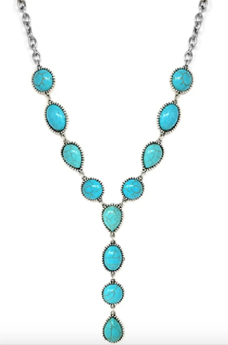 Turquoise Y Necklace