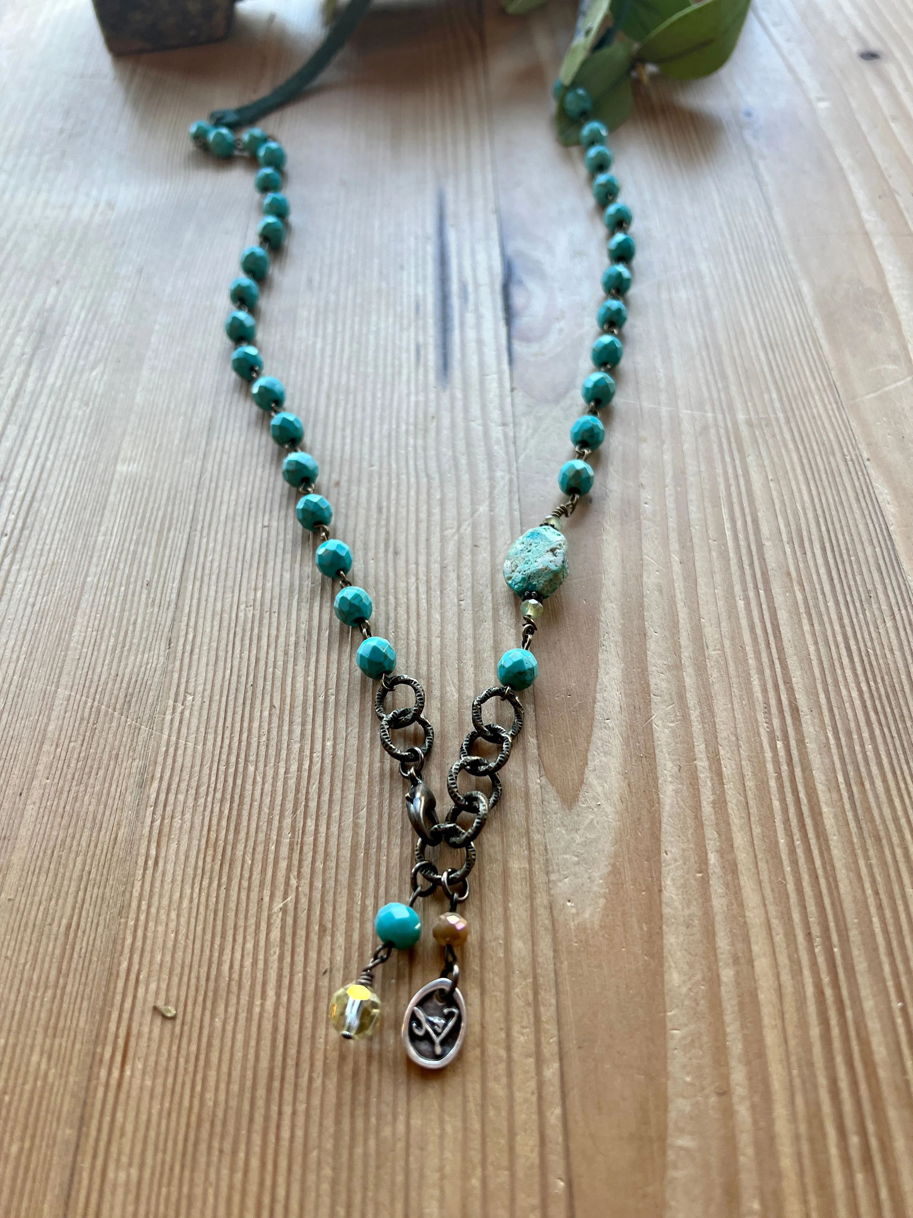 Twisted Turquoise Interchangeable Necklace