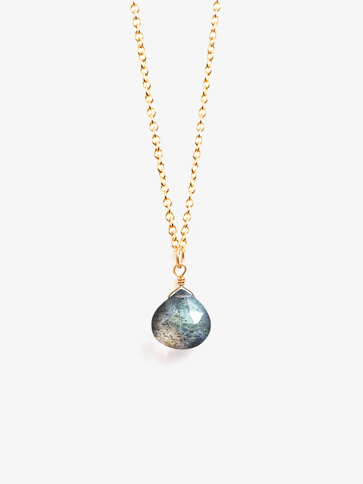 Wanderlust Life Gold Chain Pendant Necklace - Labradorite