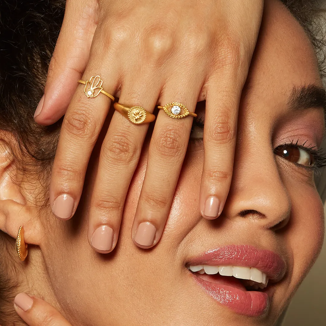 Watchful Eye Blue Topaz Ring