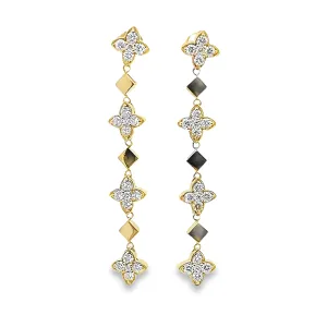 Yellow Lab Grown Diamond Drop Earrings