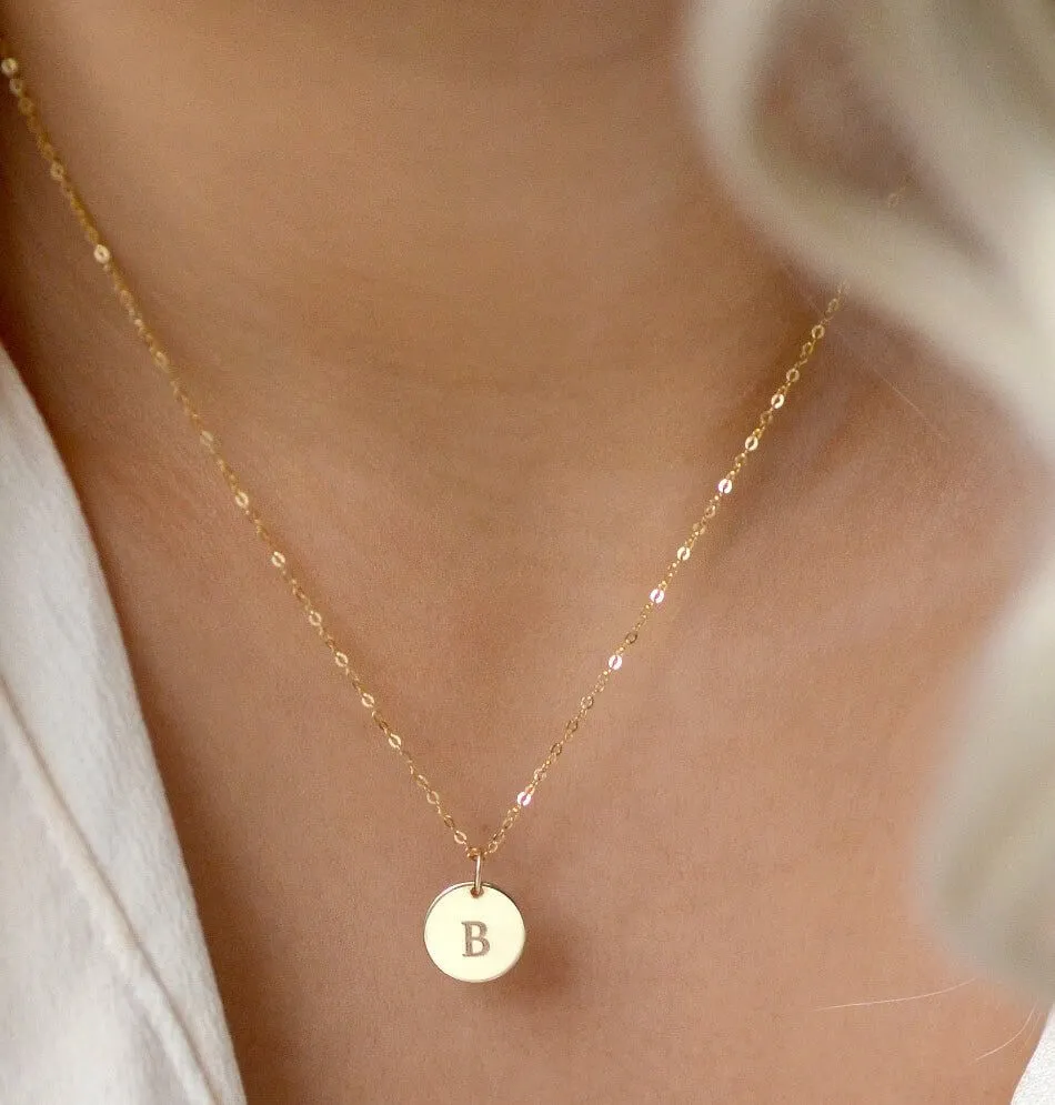 Zoe Rose Gold Initial Necklace