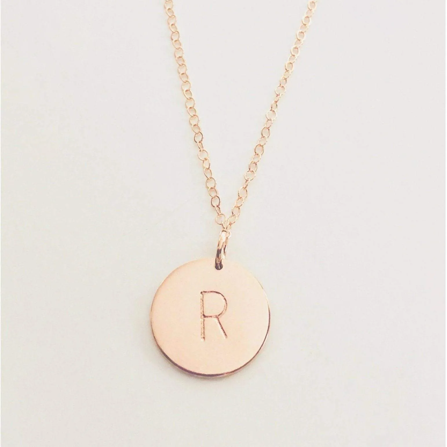 Zoe Rose Gold Initial Necklace