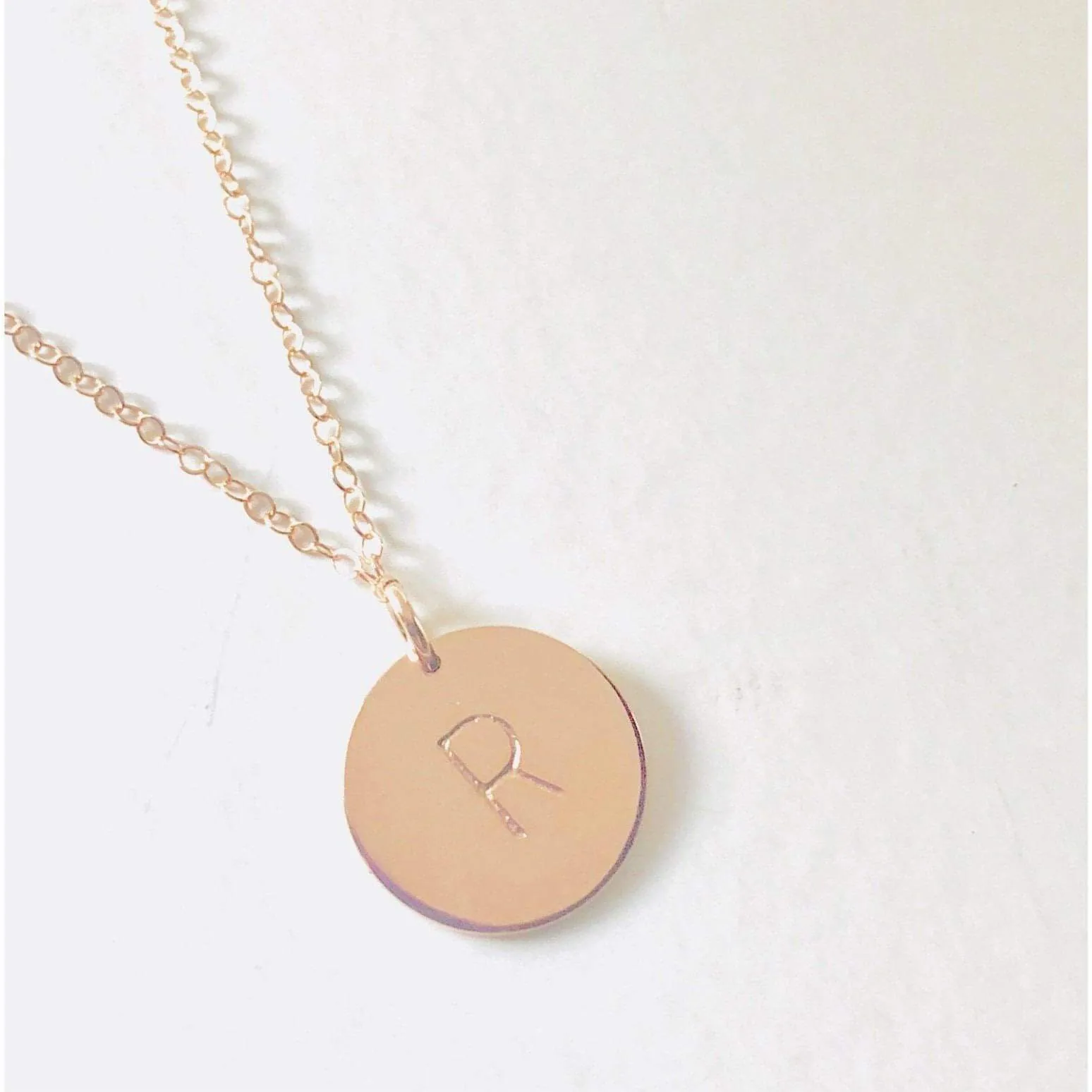 Zoe Rose Gold Initial Necklace