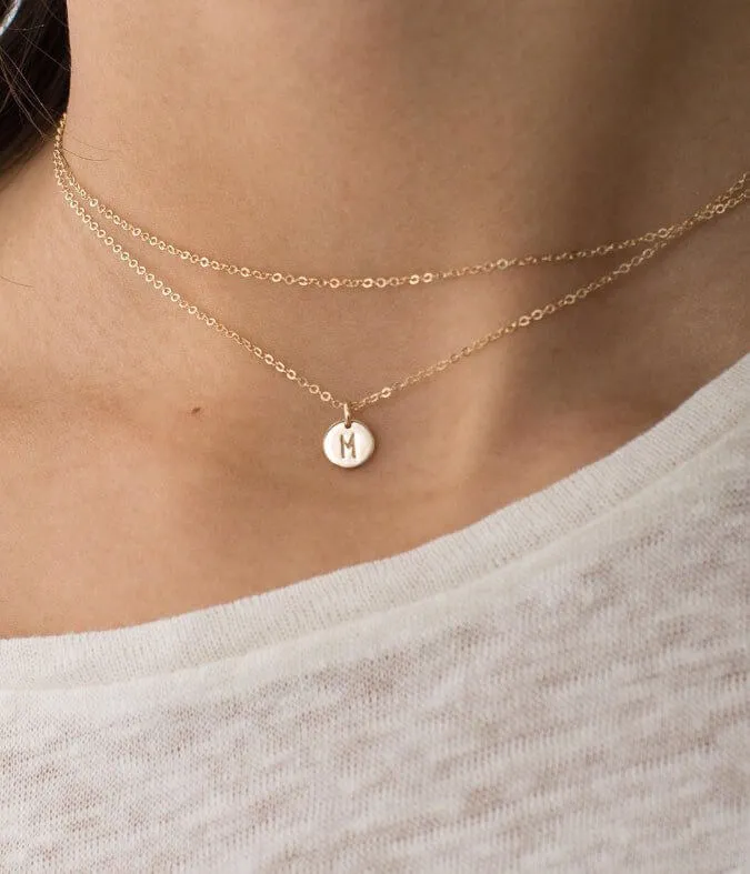 Zoe Rose Gold Initial Necklace